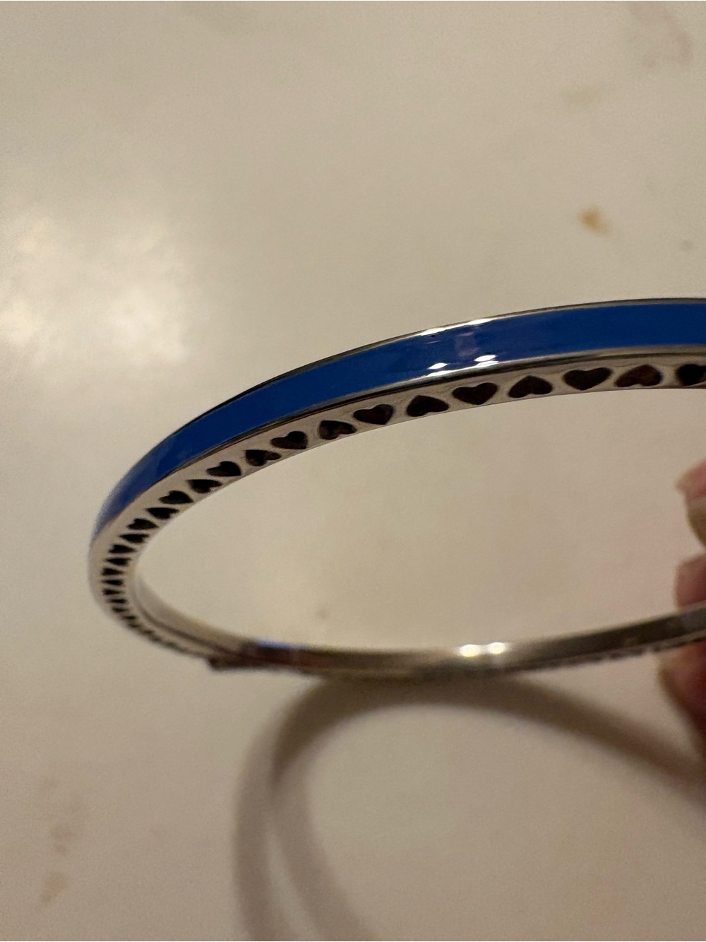 Pandora Radiant Hearts bracelet in blue and CZ silver bracelet size 3 - Picture 2 of 10